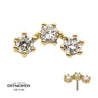 14kt Yellow Gold Threadless Cluster Top with 6-Prong Round Lab-Grown Diamonds