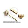 14Kt Gold Four Prong Round Lab-Grown Diamond with 9.5mm Post & Butterfly Back Stud Earrings
