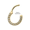14Kt Yellow Gold Eternity Front Facing Hinged Segment Clicker with Prong Set 1.5mm Round Lab-Grown Diamonds