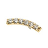 14kt Yellow Gold Threadless Curved Bar Gem Cluster Top with Prong Set Round Lab-Grown Diamonds