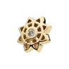 14kt Yellow Gold Threadless Mandala Flower Top with Center Bezel Set Round Lab-Grown Diamond