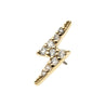 14kt Gold Threadless Lightning Bolt Top with Pave Set 9 Round Lab-Grown Diamonds