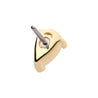 14Kt Yellow Gold 3 Prong Setting Pear Clear Lab-Grown Diamond Threadless Top