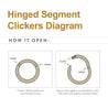 14Kt Yellow Gold Eternity Front Facing Hinged Segment Clicker with Prong Set 1.5mm Round Lab-Grown Diamonds