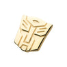 14Kt Yellow Gold Transformers Autobot Logo Threadless Top