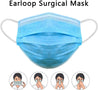 Disposable Ear loop Face Mask,Thick 3-Ply Medical Masks with Elastic Ear Loop, Breathable Non-woven Dust Filter Face Mask, Breathable and Comfortable for Dust, Pollen Allergens 