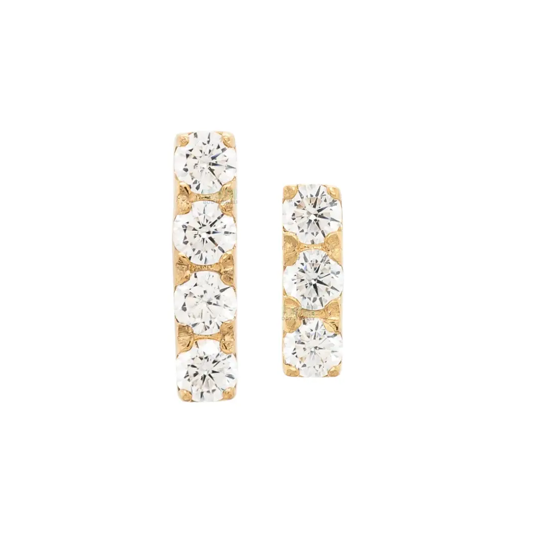 18K Gold Gem Bar