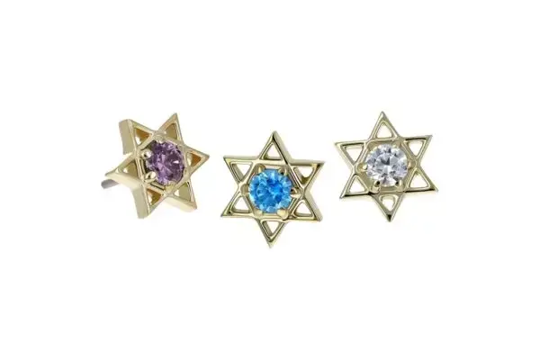 18K Star of David End