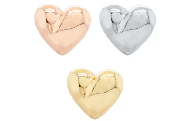 18K Puffy Heart End