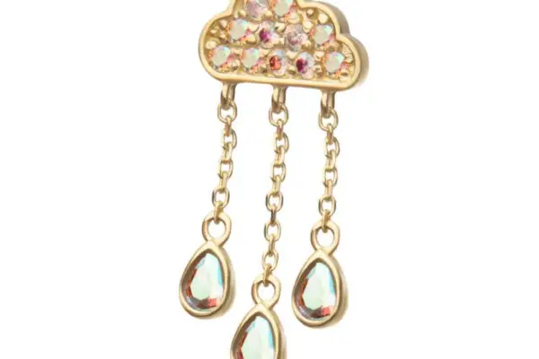 14k cloud dangle end