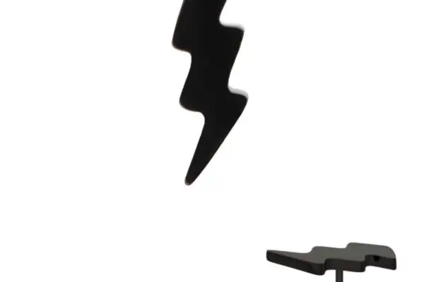 black lightening bolt
