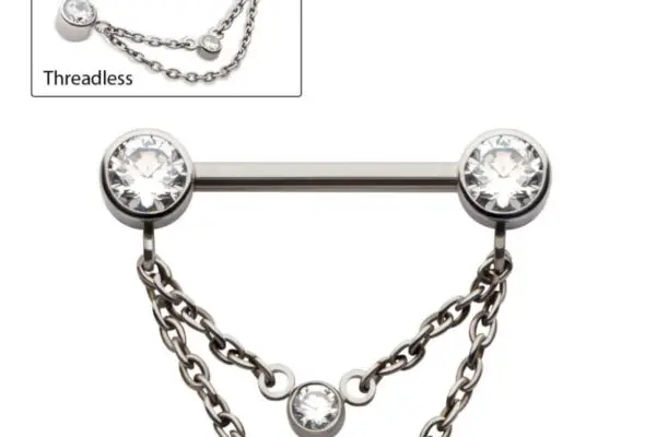 Titanium threadless invictus gems