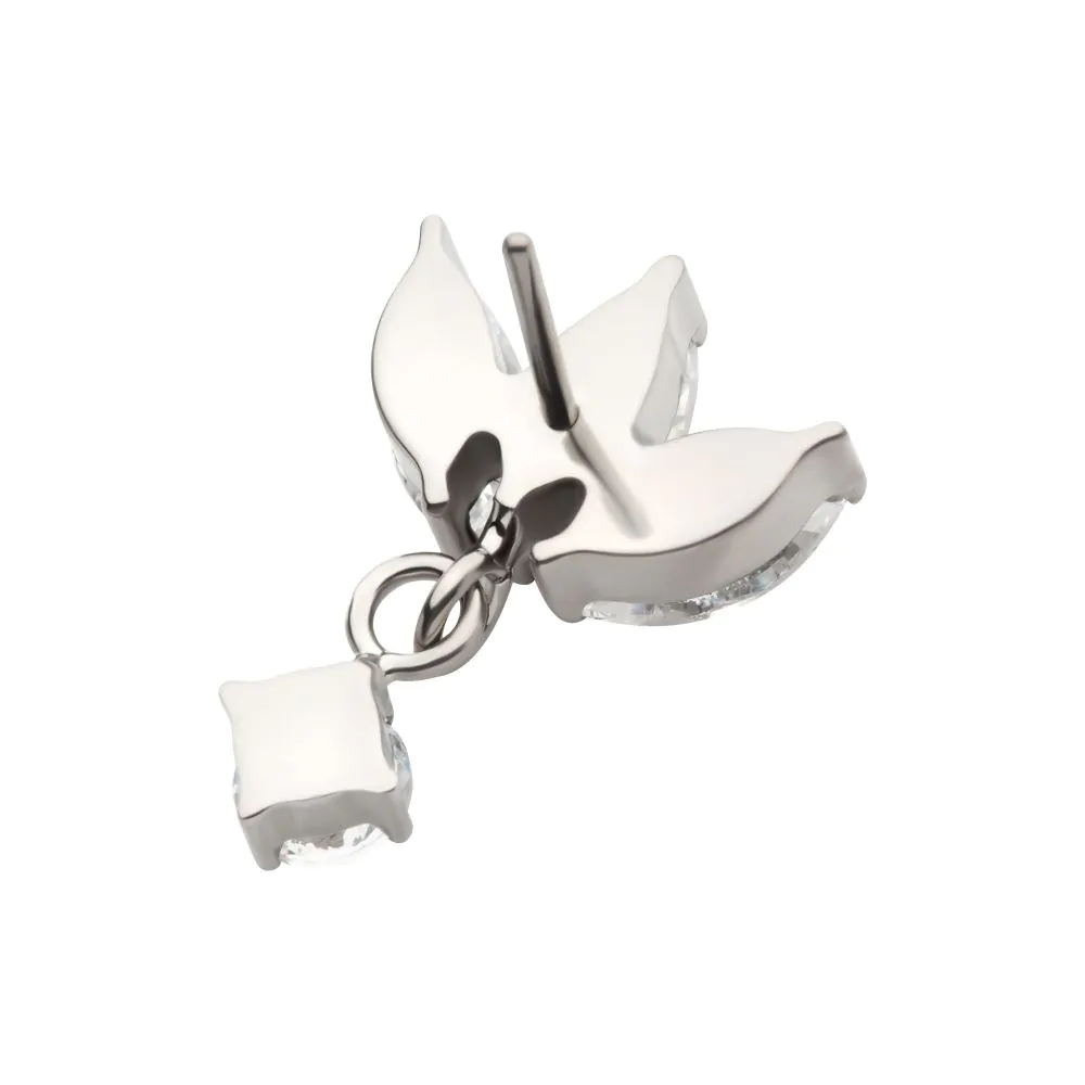 3 Cluster Marquise Top with Dangle 3 Cluster Marquise Top with Dangle