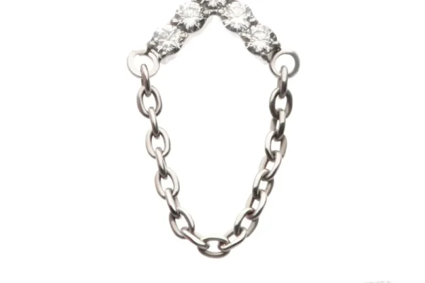 Chevron with Dangle Chain