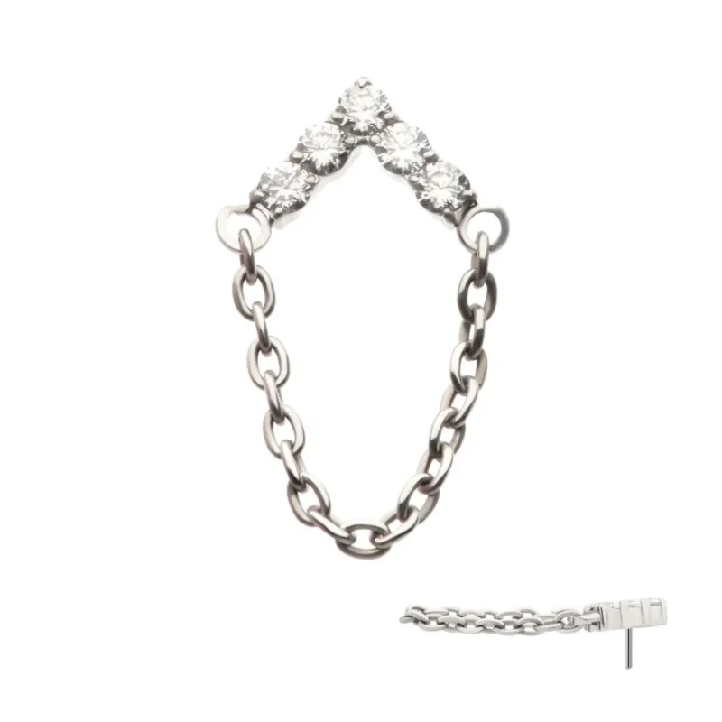 Chevron with Dangle Chain