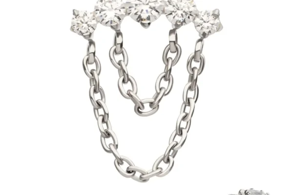 5-Cluster Round with 2 Tier Dangle Chain