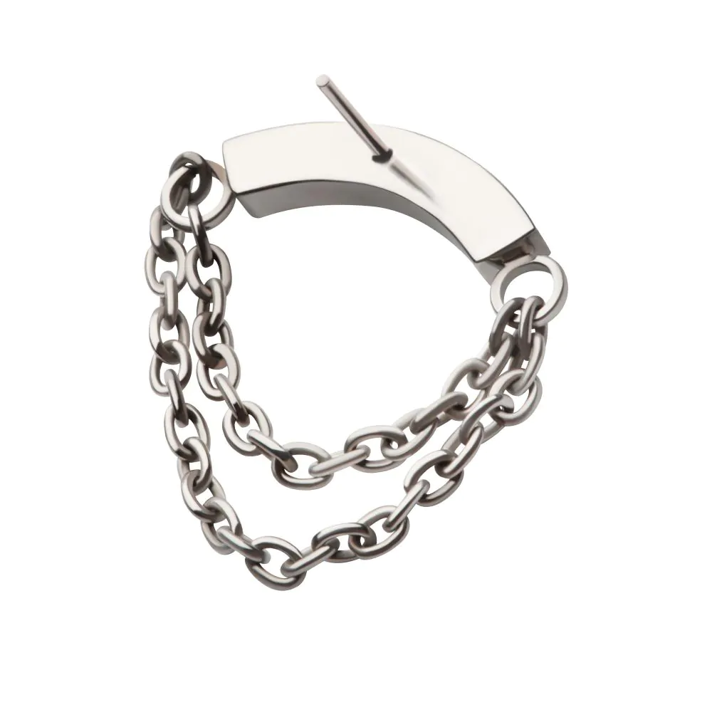 5-Cluster Curved Bar with 2 Tier Dangle Chain 5-Cluster Curved Bar with 2 Tier Dangle Chain