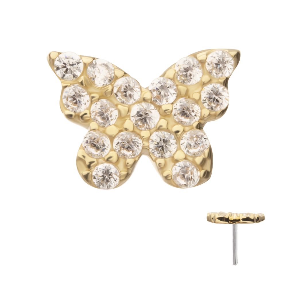14K Butterfly – Cz