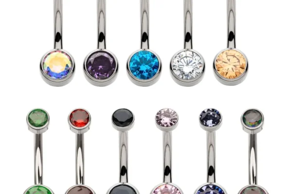 Double Bezel Smooth Rounded Back Navel Curve–CZ