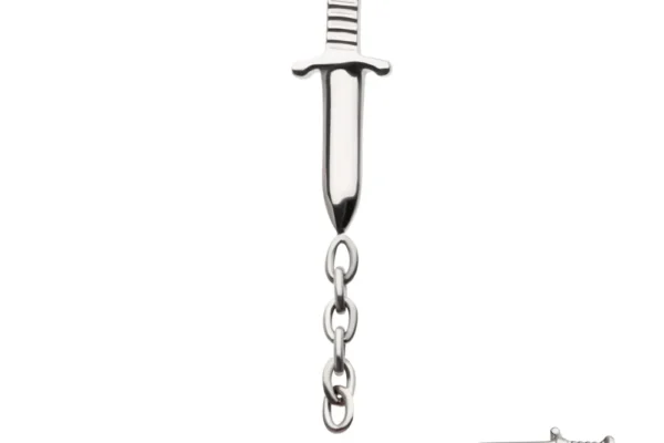 Dagger Top with Chain Dangle