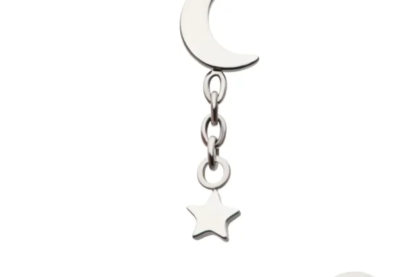 Crescent Moon Top with Dangle Star