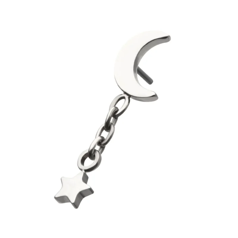 Crescent Moon Top with Dangle Star