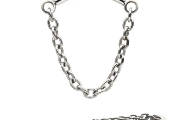 Curved Bar with Chain Dangle