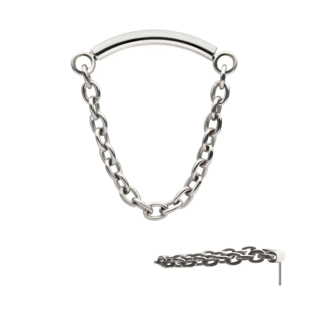 Curved Bar with Chain Dangle