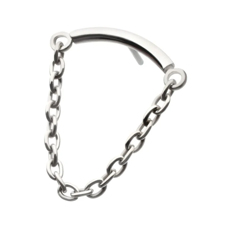 Curved Bar with Chain Dangle