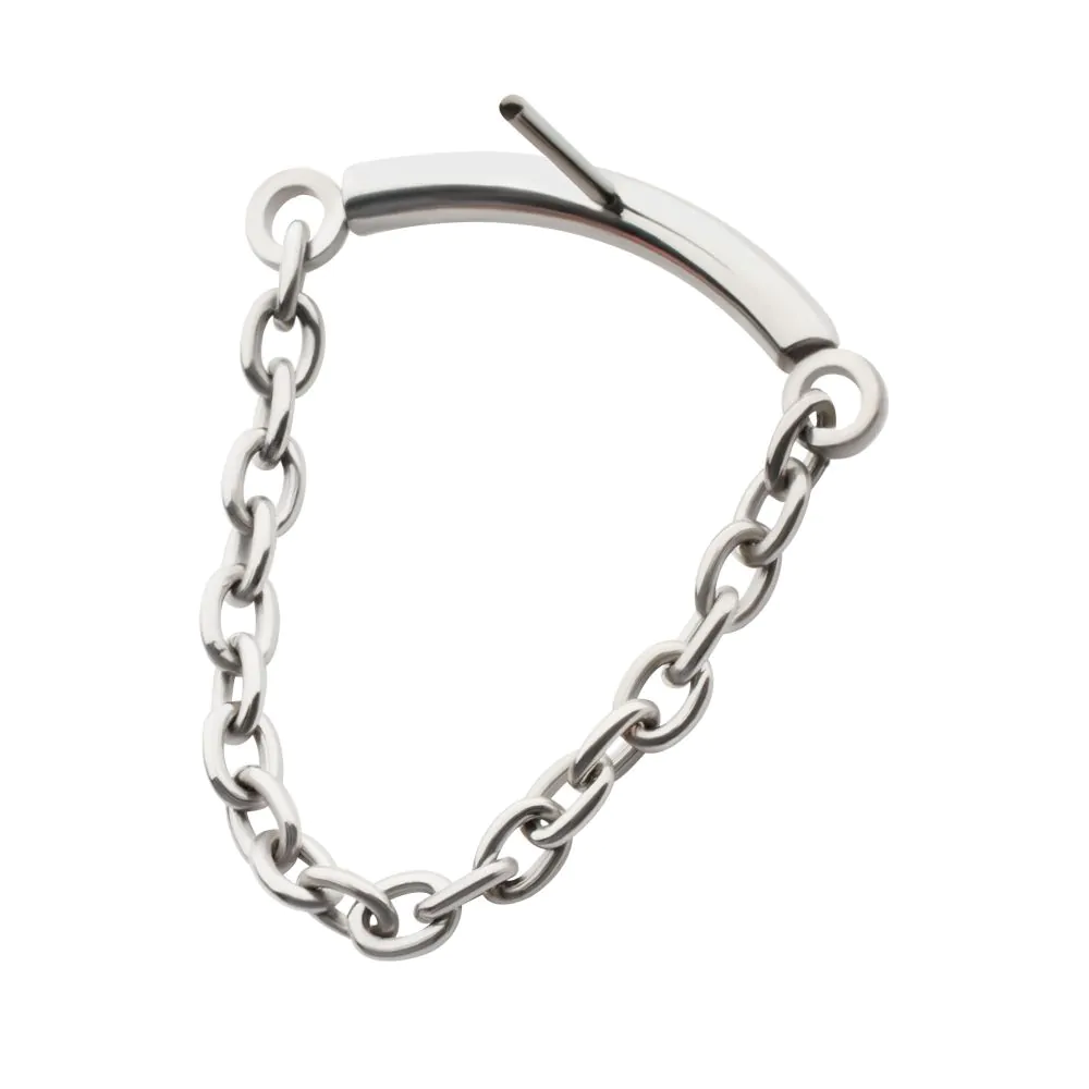 Curved Bar with Chain Dangle Curved Bar with Chain Dangle